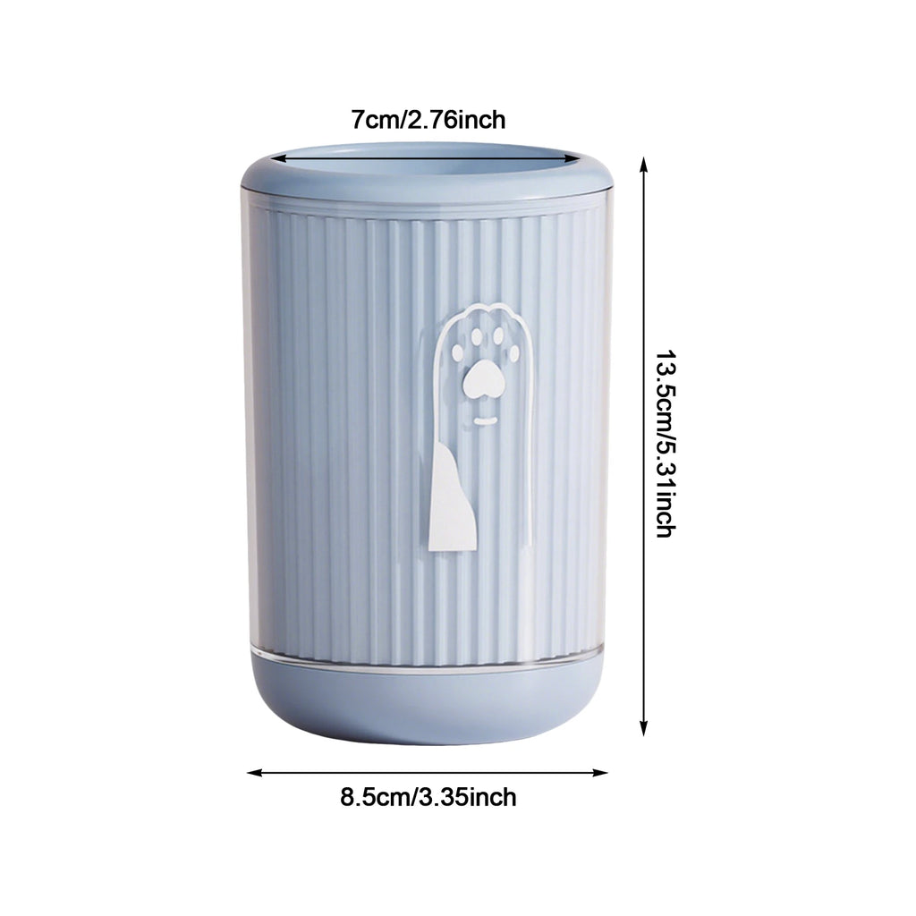 ZenHound paw cleaner cup in use